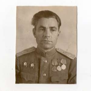 Photo major of the air force of the red army with two orders of the red Star