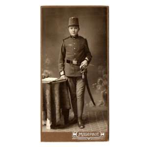 Photo Hungarian soldier with a sword