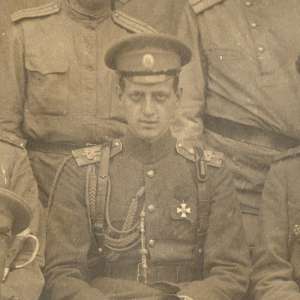 Photo In The Book. Dmitry Pavlovich with the officers of the headquarters of the 10th army corps and the commander of the 3rd army life L.V.