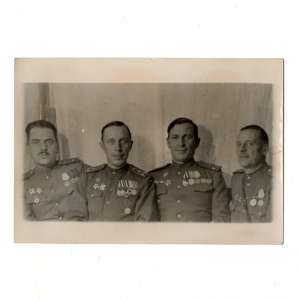 Photo of the artillery officer of the red army with the order of Suvorov