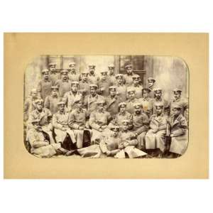 Photo of Grand Duke Dmitry Pavlovich with the officers of the Life guards Horse regiment.