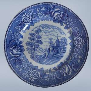 Decorative plate with a rustic plot