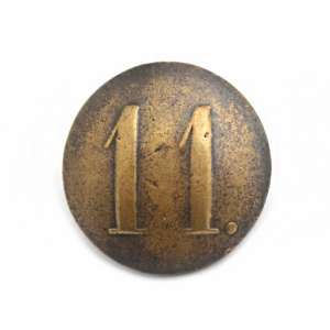 Button regimental lower ranks of the RIA with the number "11"