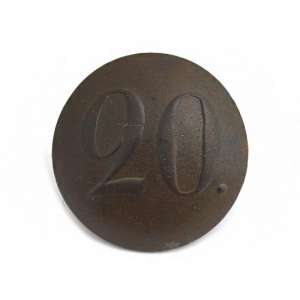 Button regimental lower ranks of the RIA with the number "20"