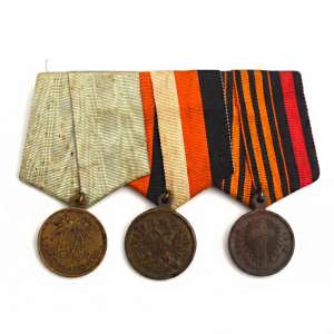 Block with three medals: the Crimea, the Polish rebellion, the Russo-Turkish