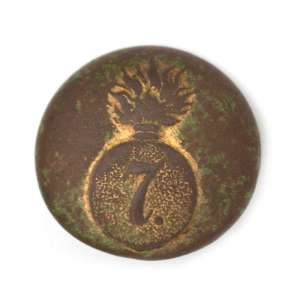 Officer's button with the number "7" on Grenada