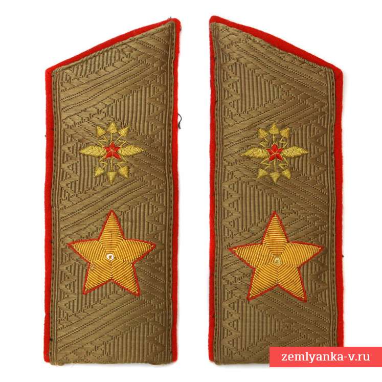 Epaulets of the Marshal of armies of communication of the USSR A. I. Belova sample 1958