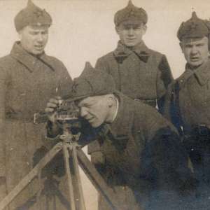Photo of cadets of the artillery school of the red army