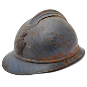 Helmet model 1915 (the so-called helmet of Hadrian) with the logo of the engineering troops