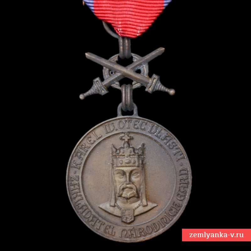 Bronze medal Graduate of the mark of Charles IV "For merits"of defense