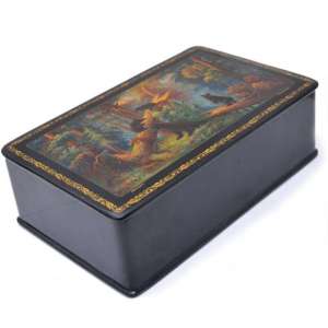 The box with the painting "bears in the woods", Mstera