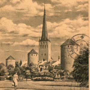 A couple of letters on postcards with the views of Tallinn