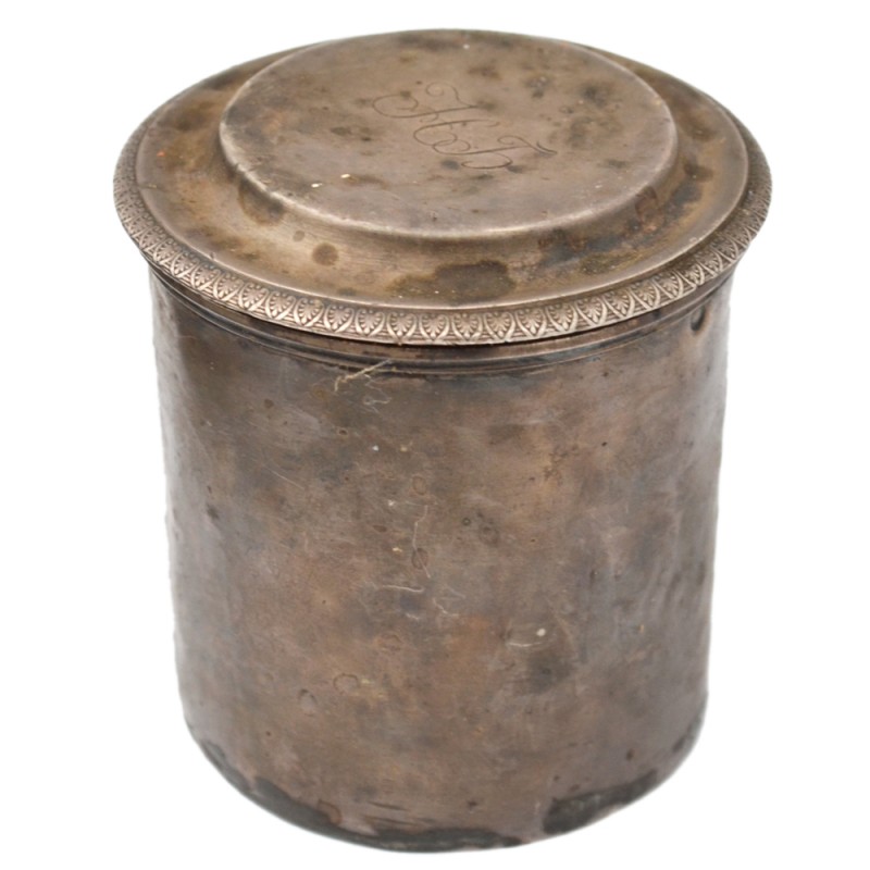 Silver French jar for tobacco (?), 1800s