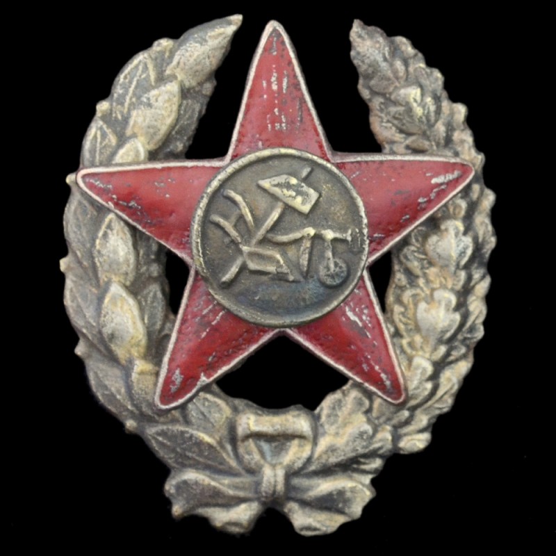 A large red badge of commander of the red army