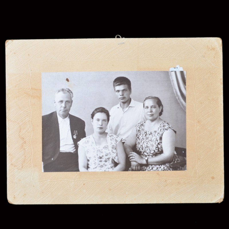 Photos of Chevalier of the order of Lenin with family members