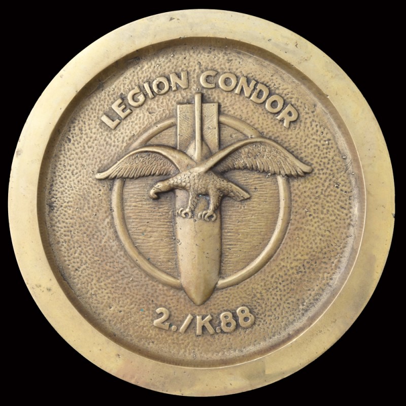 Commemorative brass plate of the Legion "Condor"