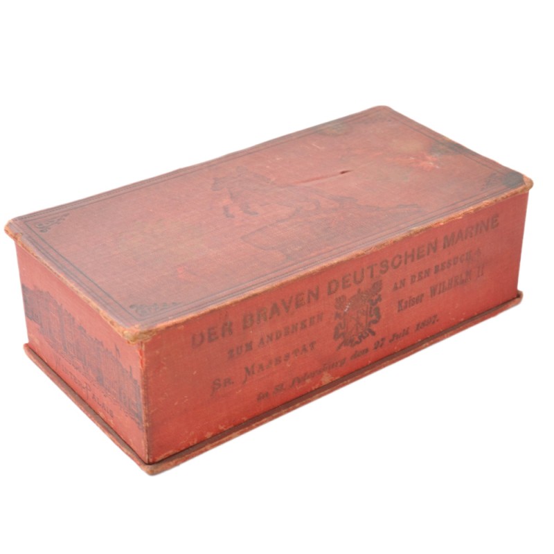 Box of tobacco in the memory of the visit of William II to St. Petersburg in 1897