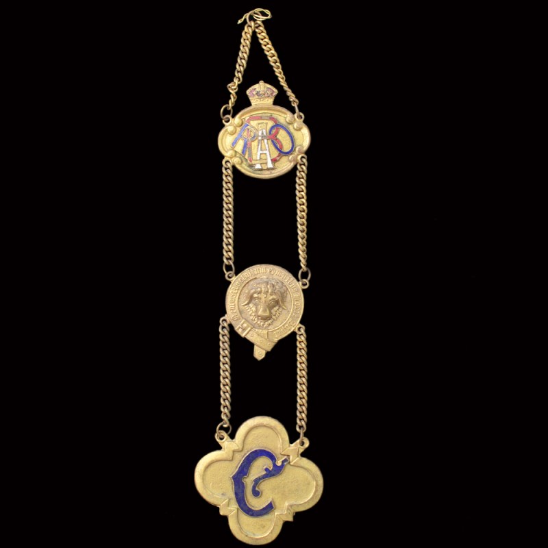 Honorary Masonic chain with the insignia symbols