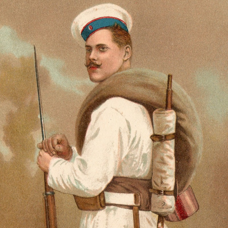 Postcard of the privates of the Life guards Semenov regiment