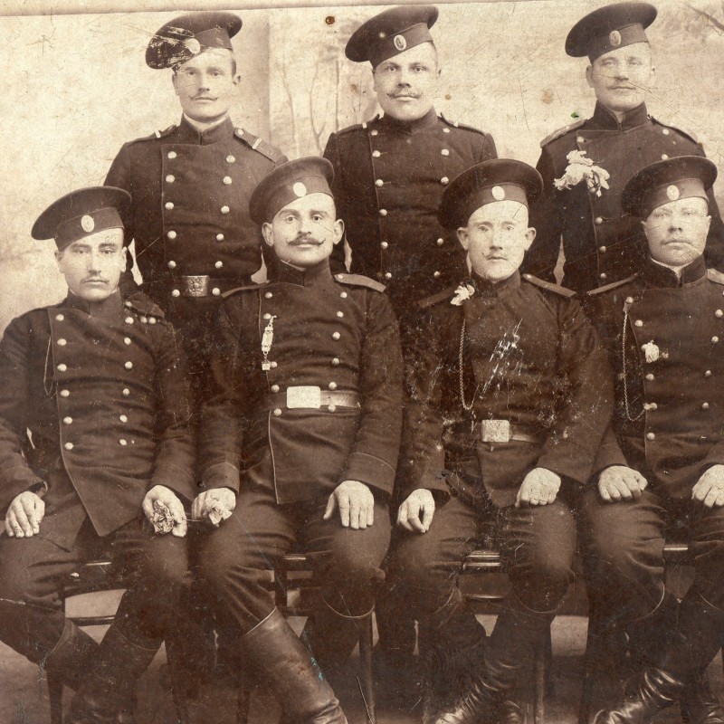 Photo of the lower ranks of the St. Petersburg garrison, CA. 1909 