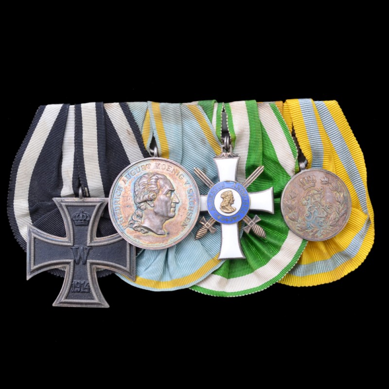 Block Saxon veteran of WWI, with a rare set of awards