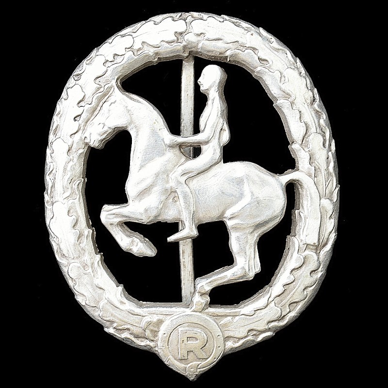 The sign of the German rider in silver
