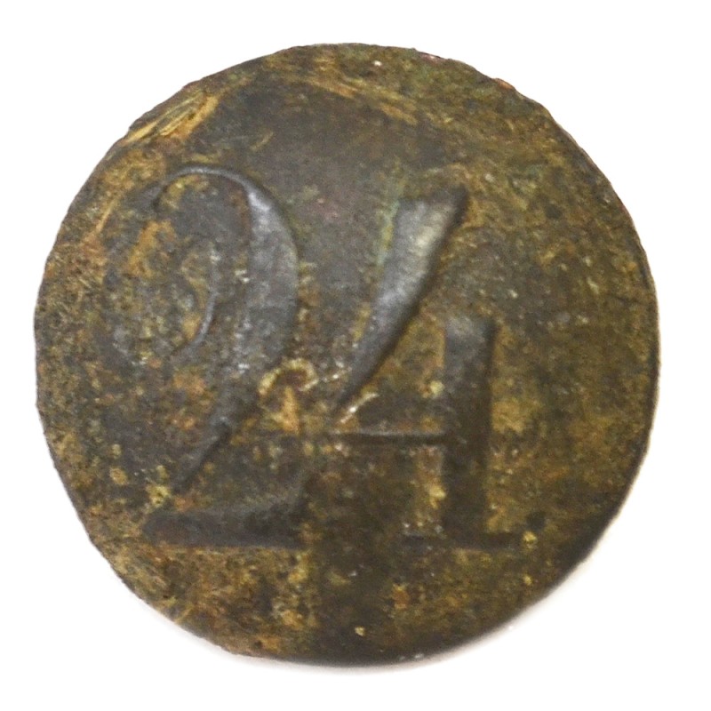 Soldier's button with the number "24"