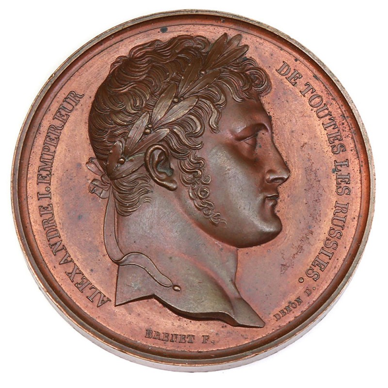 Medal in memory of the visit by Emperor Alexander I, the French mint