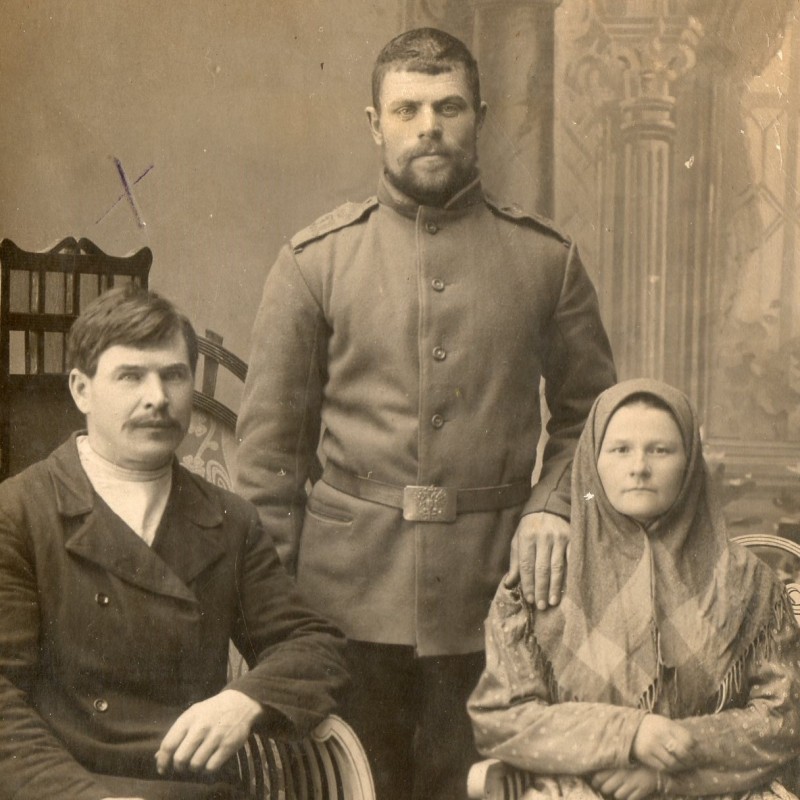 Photo ordinary 67th tarutinsky infantry regiment in the family, 1914