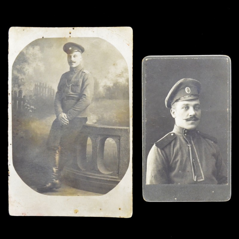 Lot of two photos of a soldier of the Russian guard and, subsequently, Estonian army
