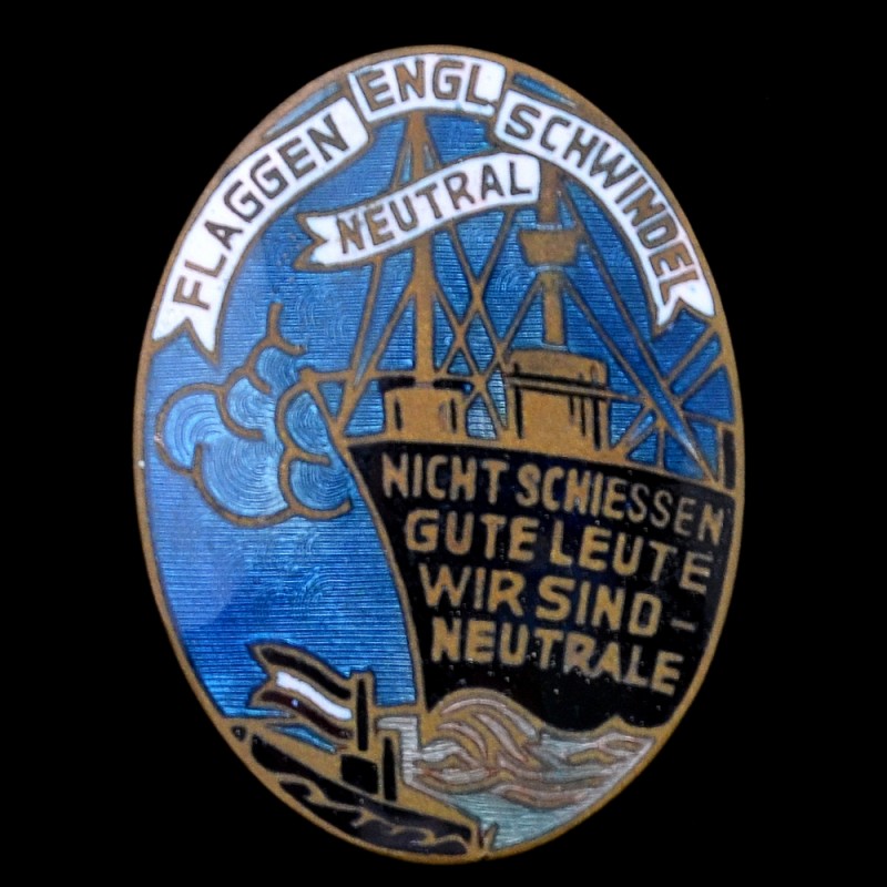 Campaign sign with the image of the German submarine