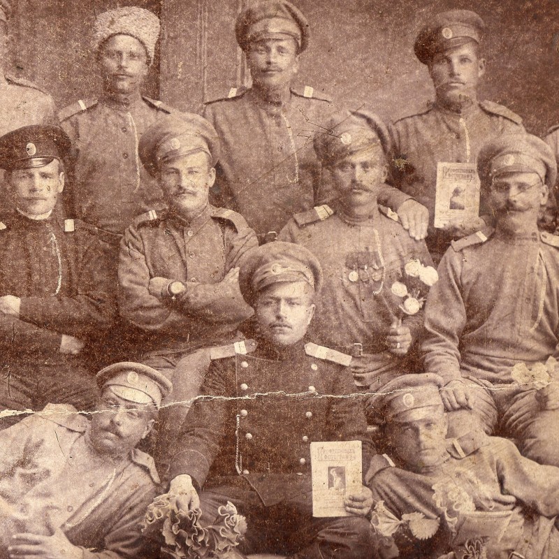 Photo of the lower ranks of the reserve battalion of the 52nd Vilna infantry regiment (?)