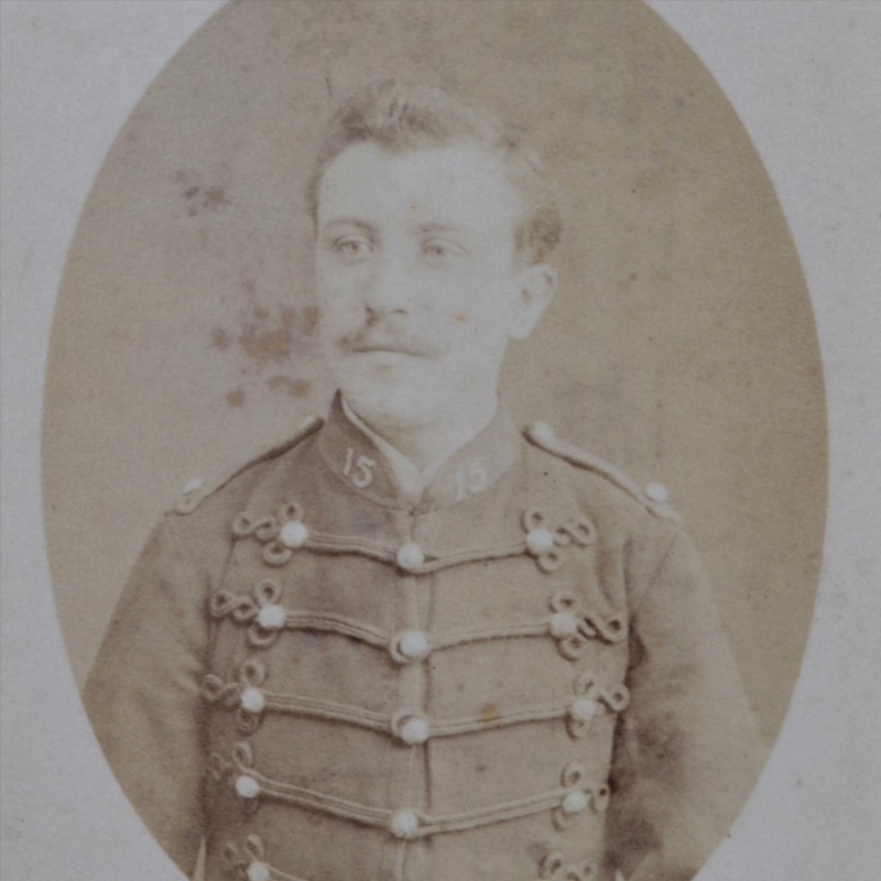 Photo of the French soldier of the 15th cavalry regiment