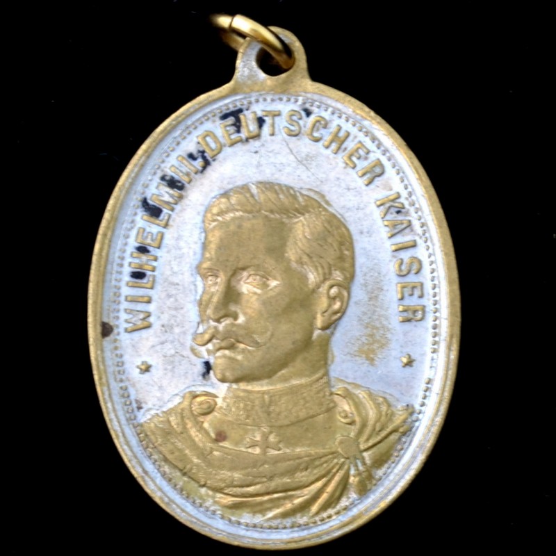 Commemorative badge with the portraits of Friedrich III and Wilhelm II