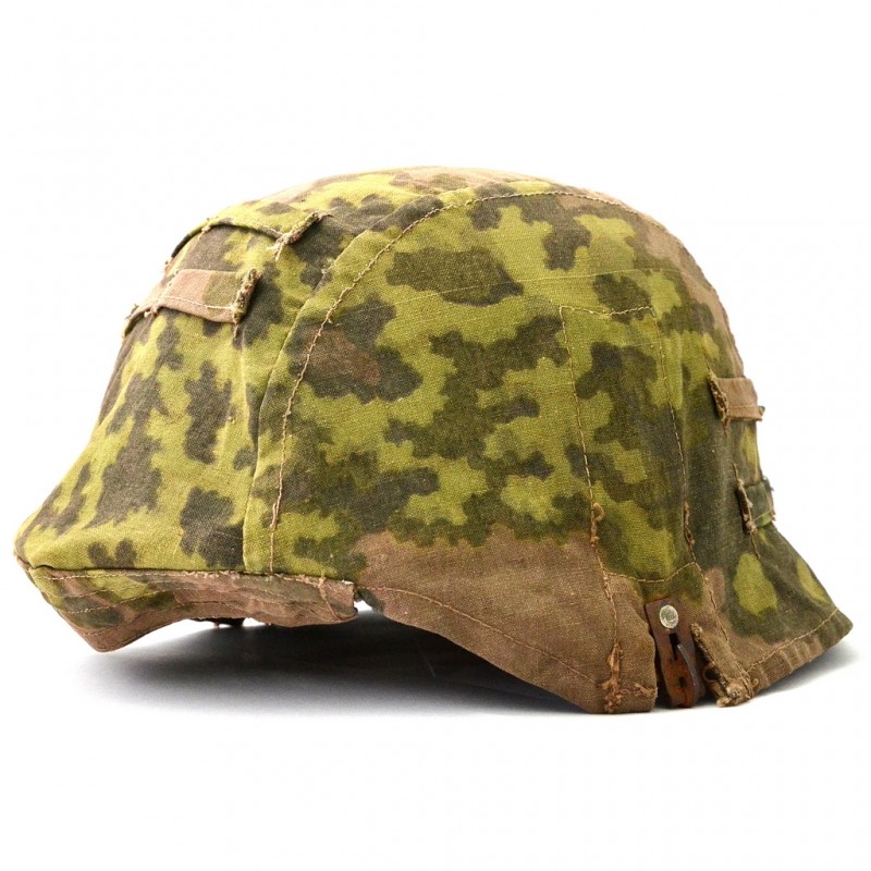 A case of bilateral camouflage steel helmet Waffen SS