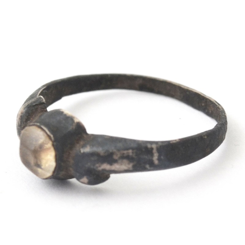 Russian silver ring with stone