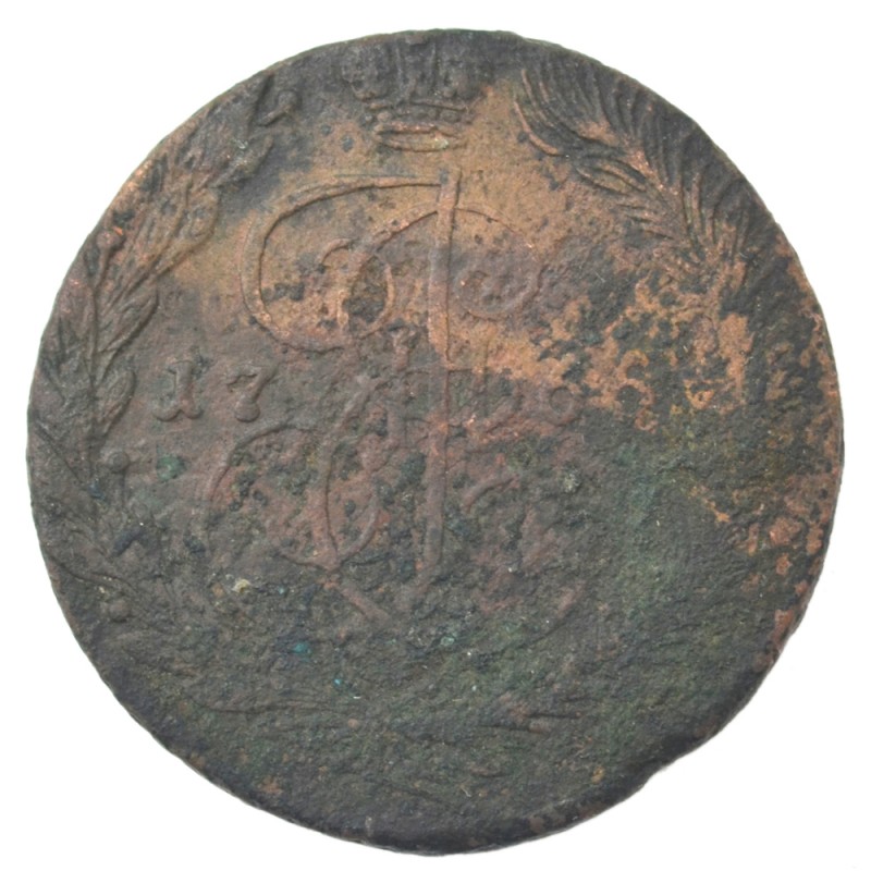 Coin 5 kopeks 1766, storage