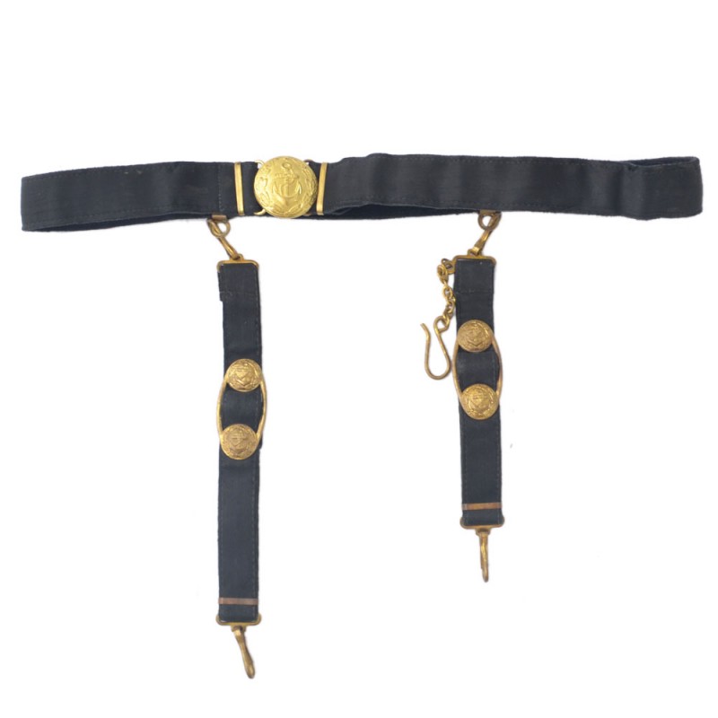 The marine officer's belt black sample, 1955, with a suspension for Dirk