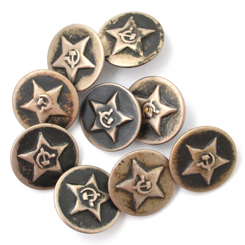 Set of buttons of the NKVD of the sample in the 1935 tunic commanders