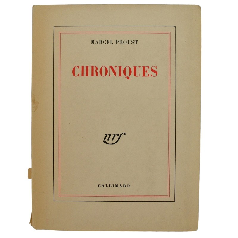 Book M. Proust "Chroniques"