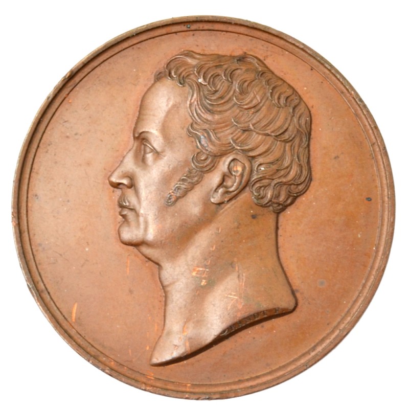 Bronze table medal-in memory of the visit of Frederick III cuirassier regiment