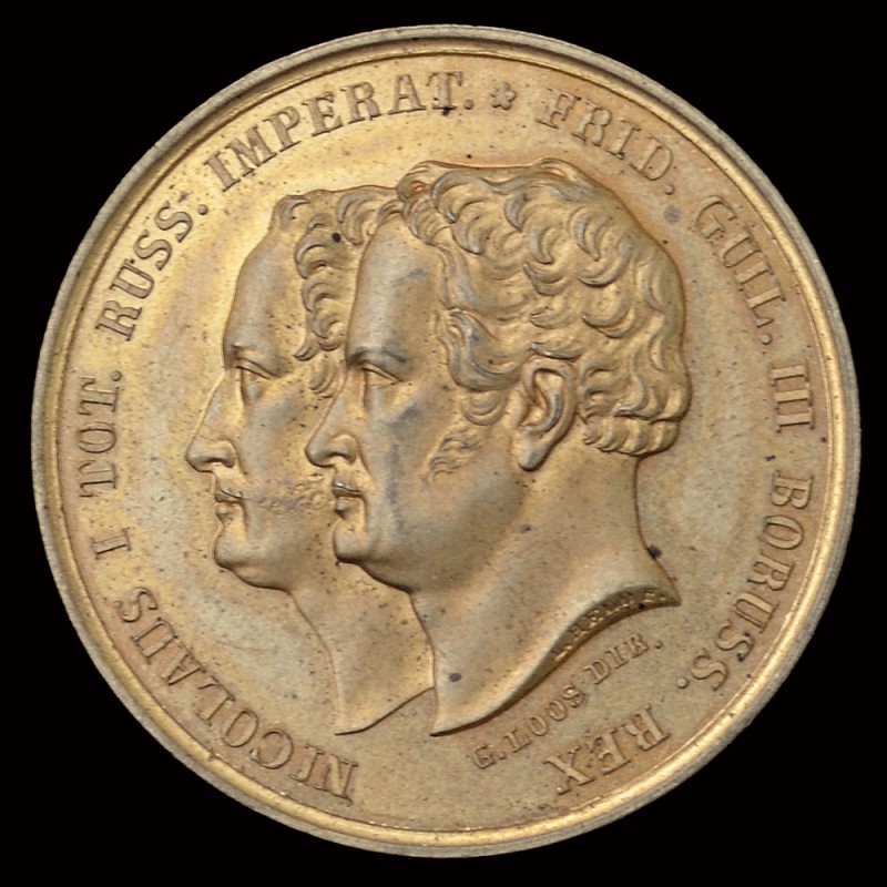 Gold medal in memory of the joint Russian-Prussian military doctrines 1835