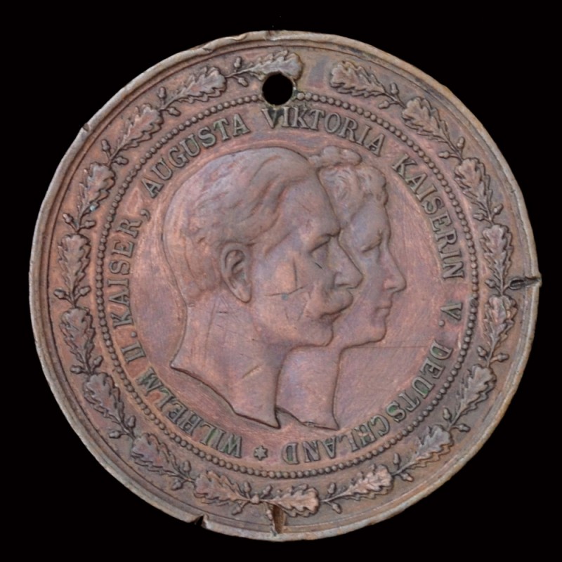 Medal in memory of the visit of Wilhelm II with his wife to Jerusalem in 1898