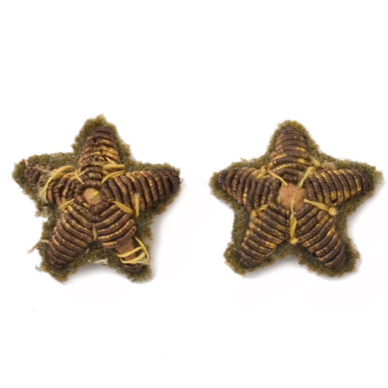 Embroidered star on the cap of officers of the Italian army 