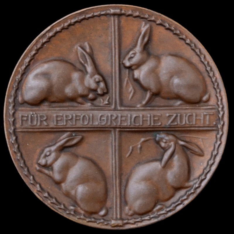 Saxony. Ninoshima the medal of merit for the breeding of rabbits