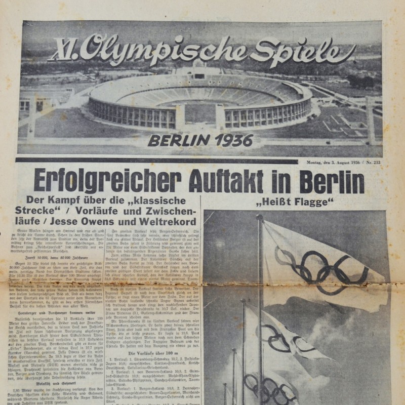 The newspaper "11 Olympic games in Berlin 1936"