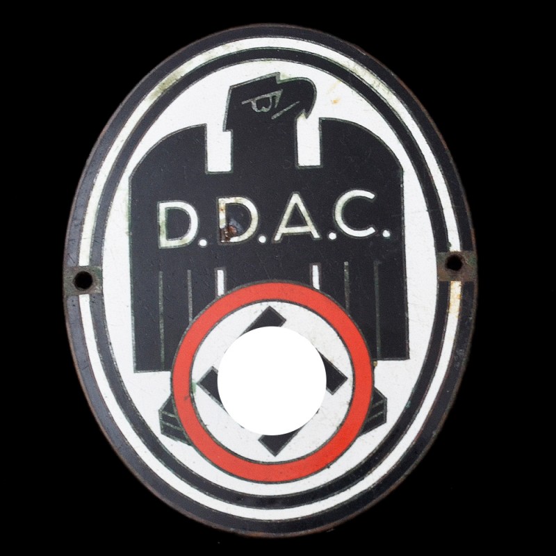 Enamel plate with the car radiator DDAC