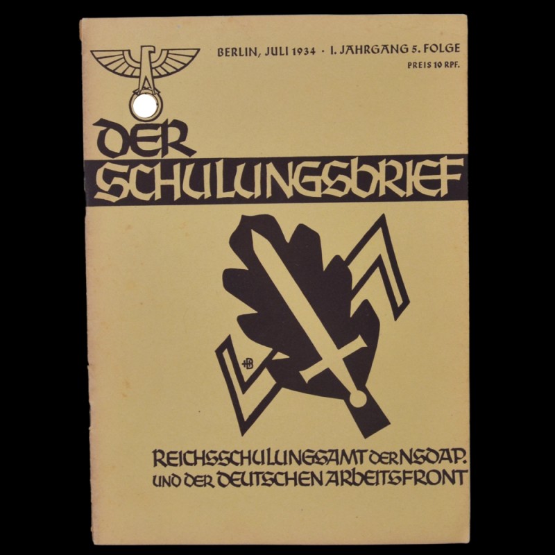 The NSDAP magazine "Der Schulungsbrief" ("Learning letters"), July 1934