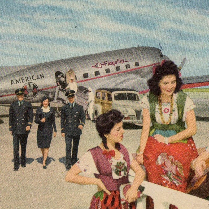 Postcard from the series "American airlines"