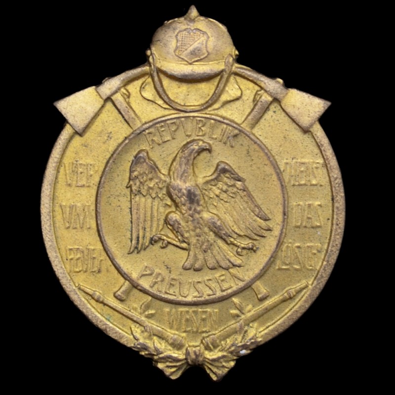 Sign Prussian fire period of the Weimar Republic